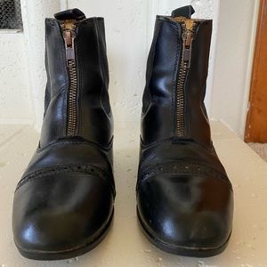 Ovation black leather girls paddock boots